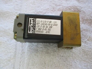 Burkert 211-B-1/8-F-BR-1/4 Normally Open Solenoid Valve 120v - Picture 1 of 2