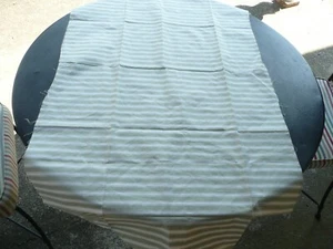 alte vintage matratzenleinwand mit Streifendekor - Bild 1 von 6