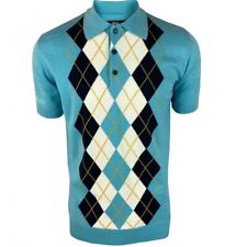 Trojan Clothing TR/8759 Argyle Knitted Polo Mint. SALE