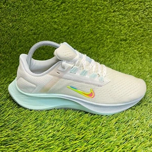Nike Air Zoom Pegasus 38 Womens Size 8.5 White Volt Running Shoes Sneakers - Picture 1 of 10