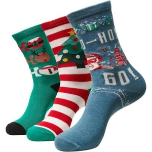 Urban Classics Calze Natalizie Ho Ho Ho 3 Pezzi - Foto 1 di 2