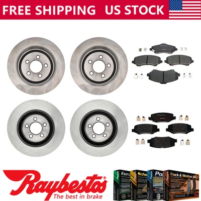 Se adapta a rotores de freno delanteros traseros y pastillas de freno metálicas Jeep Liberty 2008-2012 Foto 1 de 4