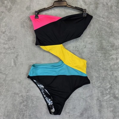 Volcom Swimsuit Womens Large Multicolor Simply Solid One Piece Cutout Monokini - Image 1 of 4