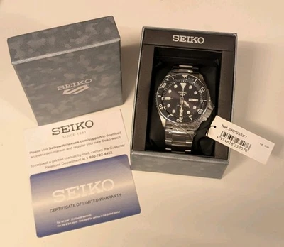 Seiko 5 Sports SRPD55K1 Black Dial Automatic Watch 42.5mm Exhibition Case Back - Image 1 of 3