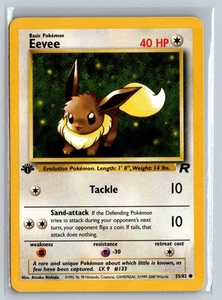 Pokémon TCG - Eevee - Team Rocket 55/82 - 1st Edition - LP - Picture 1 of 3