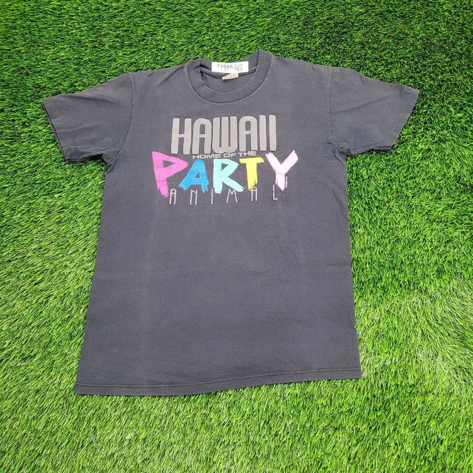 复古 1988 年 Stedman 衬衫小号 18x25 褪色派对动物 — 第 1/4 张图片