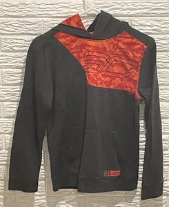 Steph Curry Hooded Sweatshirt Youth Extra Large Under Armour Gray/Red Pocket - Picture 1 of 13
