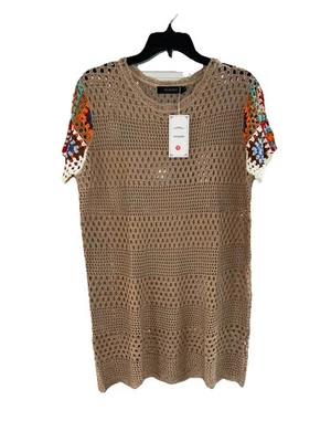 Granny Square Crochet Swim Cover Boho Vacation Resort Cruise Beachy Size S - Image 1 of 4