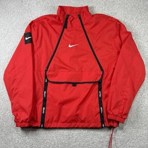 Nike Air Woven Pullover Jacket Men's Red CU4118-380 M - Picture 1 of 8