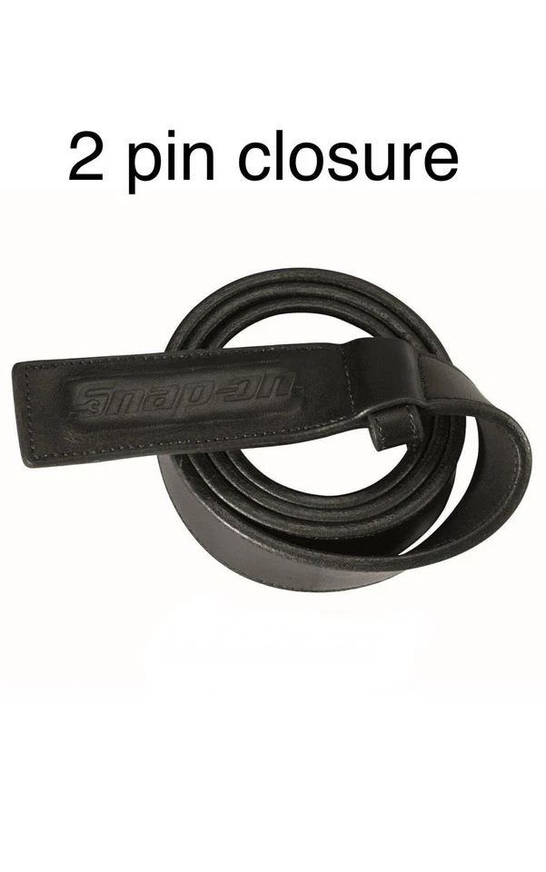 Cinturón mecánico sin arañazos cuero negro a presión tallas cintura EE. UU. (30-52) Foto 1 de 4