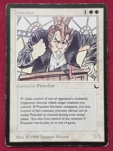 Magic The Gathering EL PREDICADOR OSCURO tarjeta blanca Magic The Gathering - Imagen 1 de 2