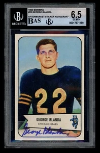 1954 Bowman #23 George Blanda Rookie Autograph BGS 6.5/10 Auto RC HOF SHARP - Picture 1 of 2