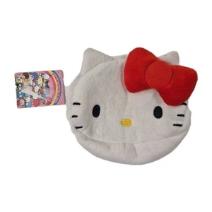 Monedero de felpa pequeño blanco con cremallera Sanrio Character Hello Kitty 7" Japón - Imagen 1 de 23