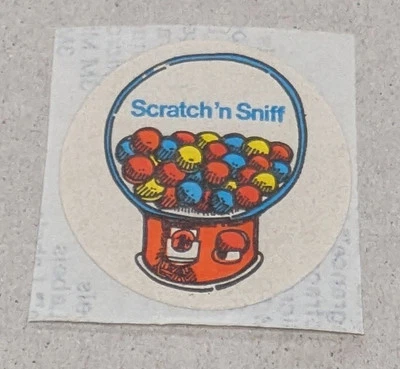 Vintage 3M Bubblegum Machine Scratch & Sniff Sticker - Image 1 of 2
