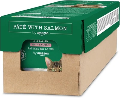 Wet Cat Food, Paté with Salmon, 100g, Pack of 16 (Previously Lifelong)