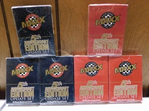 6 Sealed Sets - 1992 Maxx Racing Trading Cards Update Set - 3 black/3 Red - Picture 1 of 3