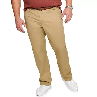 Lee Mens Khaki Extreme Motion MVP Relaxed Fit Pants Straight Leg Size 46X32 NWT - Image 1 of 4