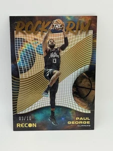 2022-23 Panini Recon Paul George Rock the Rim #14 Gold /10 - Picture 1 of 2