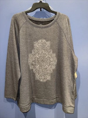 Sudadera para mujer 2X gris, JC Penny medallón carbón súper suave St. John Bay Foto 1 de 4
