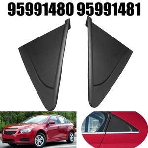 Pair of Black Plastic Trims for Chevrolet For Cruze's Rear Side Windows - Picture 1 of 12