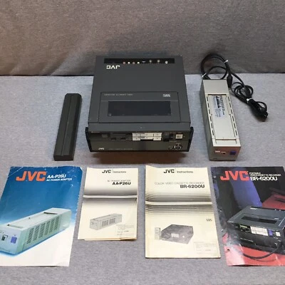 JVC BR-6200U VHS  PORTABLE VCR With AA-P26U AC Adapter/Charger *AS-IS* For Parts - Image 1 of 4