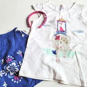 Gymboree sz 10 "Desert Dreams" Royal Elephant Tee & Medallion Skirt Set NWT - Picture 1 of 5