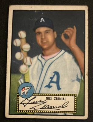 1952 Topps Gus Zernial Black Back Baseball Card 31 Athletics Low Number OF PR/FR - Image 1 of 2