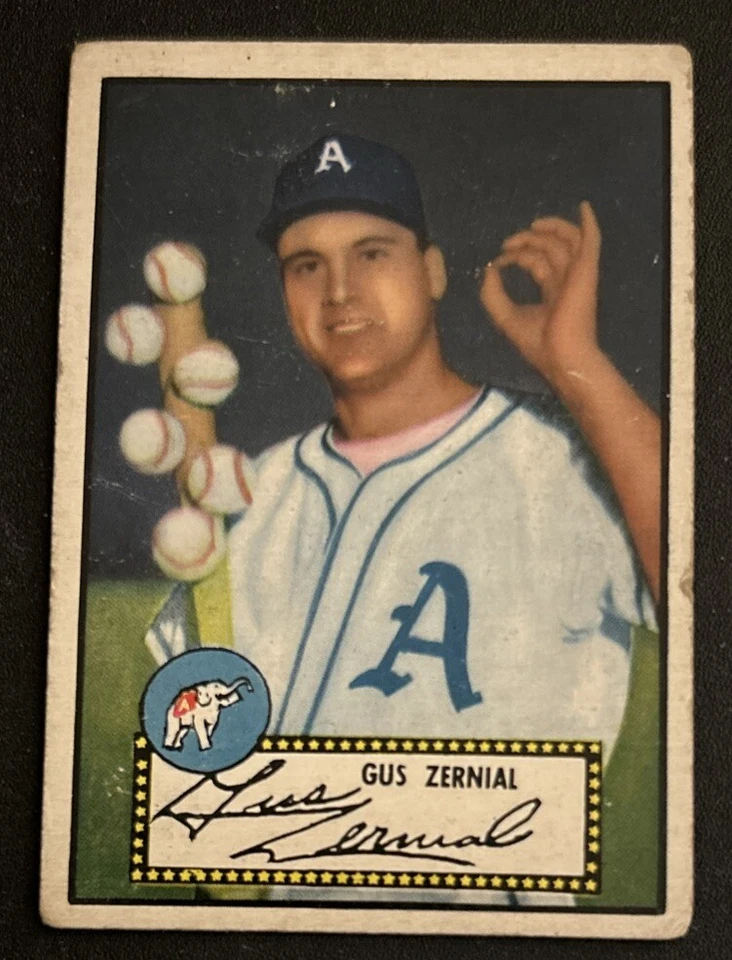 1952 Topps Gus Zernial Black Back Baseball Card 31 Athletics Low Number OF PR/FR - Image 1 of 2