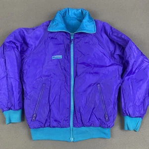Chaqueta Columbia Vintage Mujer S Azul Púrpura Reversible Manga Radial Aislante - Imagen 1 de 15