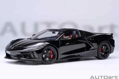 1/18 Chevrolet Corvette C8 Stingray Z51 Black 2020 Model Car By AUTOart 71280 - Image 1 of 4