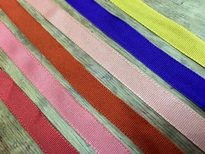 vintage grosgrain 1/2" trim rayon ribbon 1yd made in France - Picture 1 of 5
