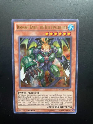 Yugioh Dinomight Knight, The True Dracofighter MACR-EN022 1st Ed Ultra Rare MP - Image 1 of 2