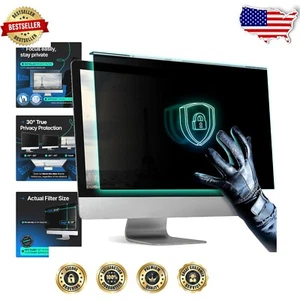 Easy-Install 27 Inch Computer Privacy Filter - Protect Your Eyes & Privacy - Picture 1 of 10