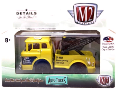 M2 Boxed 1/64 Auto Trucks 1970 Ford C-600 Tow Truck yellow RR's R52 18-66 - Image 1 of 4