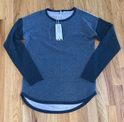 NWT Smartwool Shadow Pine Colorblock Sweater Women's Teal Crewneck Pullover S - Image 1 of 4