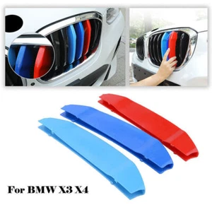 Barra de 7 listones clips de rejilla cubierta de tira moldura para BMW X3 G01 X4 G02 2017 2018 2019 - Imagen 1 de 6