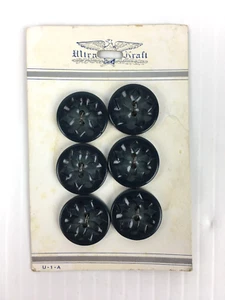Ultra Kraft Blue Gray Flower Round Swirl 18mm 1 1/4" Clothes Sew Buttons USA - Picture 1 of 5