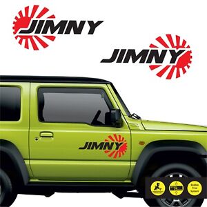 2 Adhésifs Compatible Suzuki Jimny Portes Inscription Big Plein Avec Sol Levante
