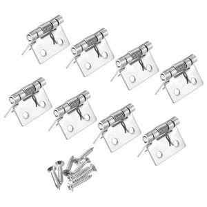 8pcs Spring Loaded Hinges 1" 304 Stainless Steel Self Closing Hinge for Cabinet - Picture 1 of 5