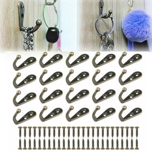 20 PIEZAS Colgante Metal Gancho Single Ropa Sombrero Abrigo Vestido Pared Puerta Colgantes Ganchos - Imagen 1 de 8