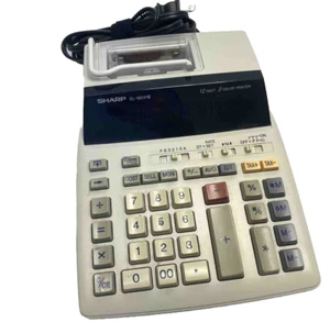 SHARP EL-1801PIII 12 Digit 2 Color Electronic Printing Calculator Adding Machine - Picture 1 of 6