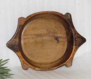 Vintage Wooden Kitchenware Parat Dough Kneading Bowl Original Old hand Carved - Picture 1 of 10