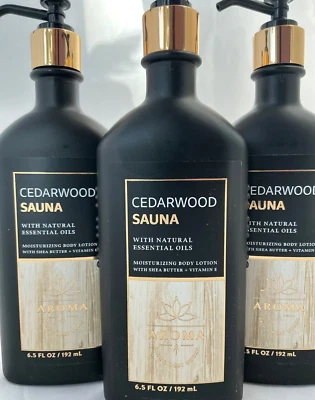 3(THREE) Aroma CEDARWOOD SAUNA Patchouli & Eucalyptus LOTION Bath and Body Works - Image 1 of 2