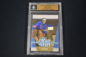 Ed Giacomin 2003-04 BAP Ultimate Memorabilia Vintage Game Used Jersey Gold 1/1
