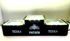 PATRON Tequila 3 Bottle LED Lighted Bar Display Man Cave - Picture 1 of 7