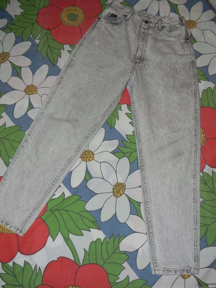 Jeans vaqueros vintage Lee gris lavado ácido mujer talla 12 M cintura alta Foto 1 de 1