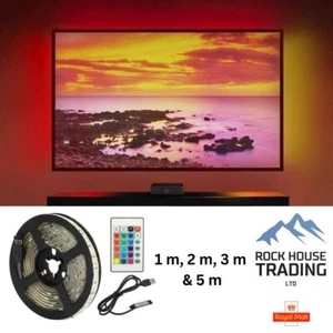 TV Led Lights USB TV Backlight Strip 5050 RGB Lighting Strips + Remote Control - Picture 1 of 122