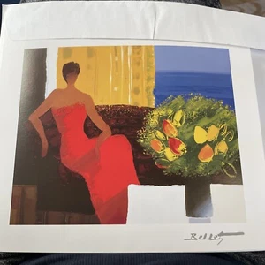 Emile Bellet Seriolithograph, "Interieur" - Picture 1 of 6
