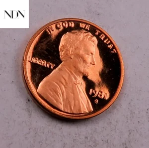 1981-S TY2 Lincoln Memorial Penny Cent - Gem Proof DCAM Red -- Type 2 - Bild 1 von 5