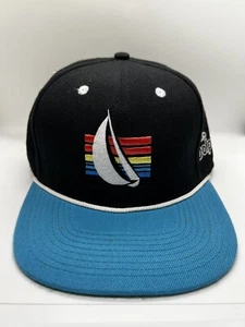Cappello snapback delfino rosa nero blu logo barca a vela berretto regolabile unisex - Foto 1 di 12